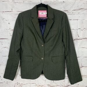 Vineyard Vines Women's Blazer Collegiate Wool Lined Jacket Size 6 Dark Green